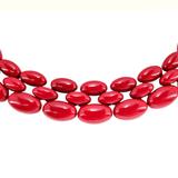 Napier 80s Signed Vibrant Red Metal Choker Necklace – Collectible vintage designer item