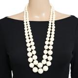 Vintage West Germany Acetate Bead Necklace - 2Strand - Statement – Vintage item