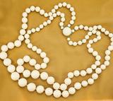 Vintage West Germany Acetate Bead Necklace - 2Strand - Statement – Vintage item