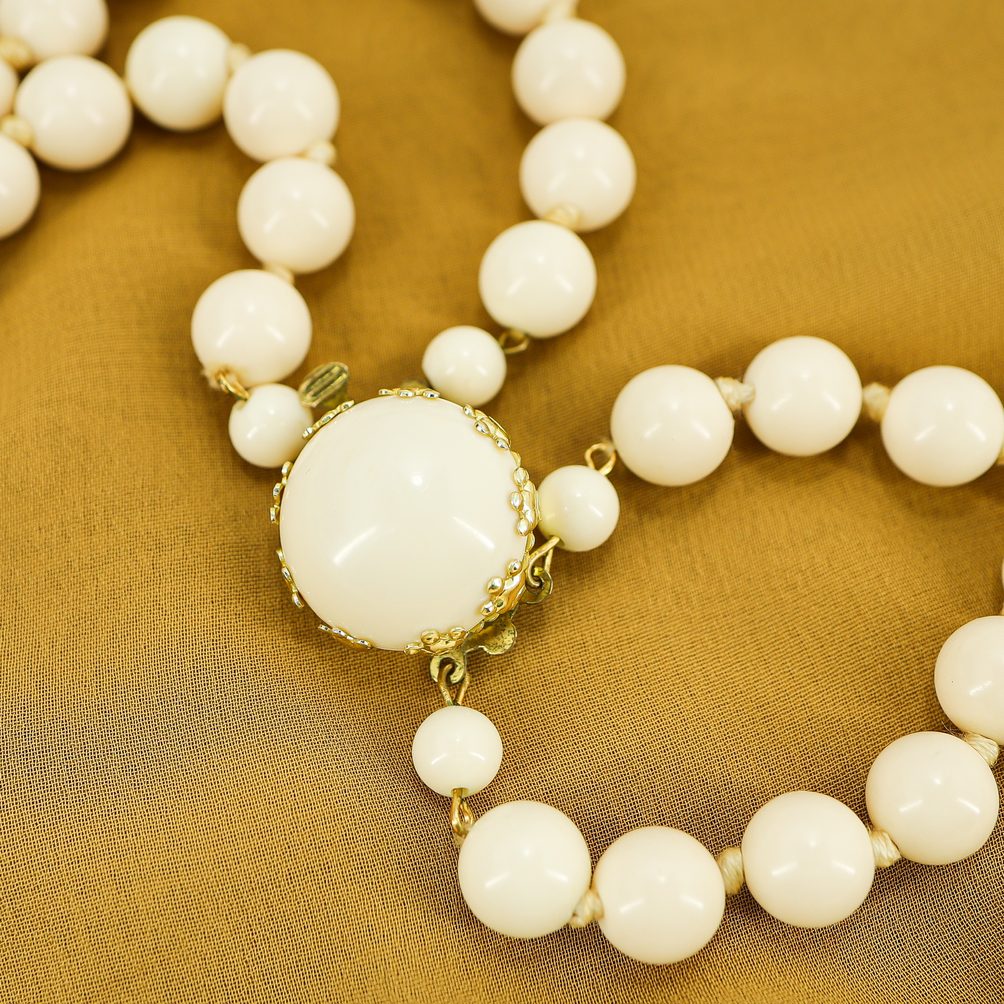 Vintage West Germany Acetate Bead Necklace - 2Strand - Statement image 3