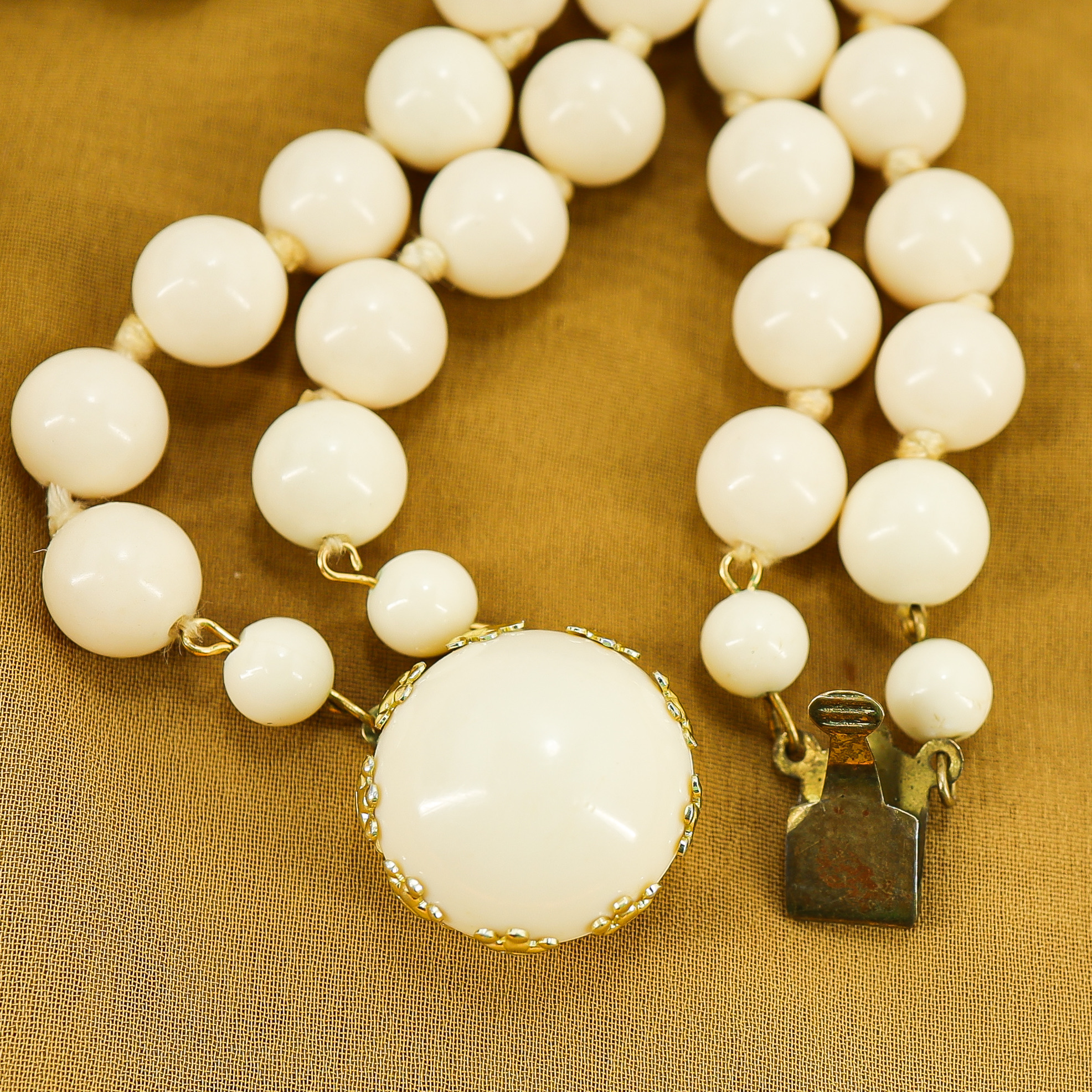 Vintage West Germany Acetate Bead Necklace - 2Strand - Statement image 5