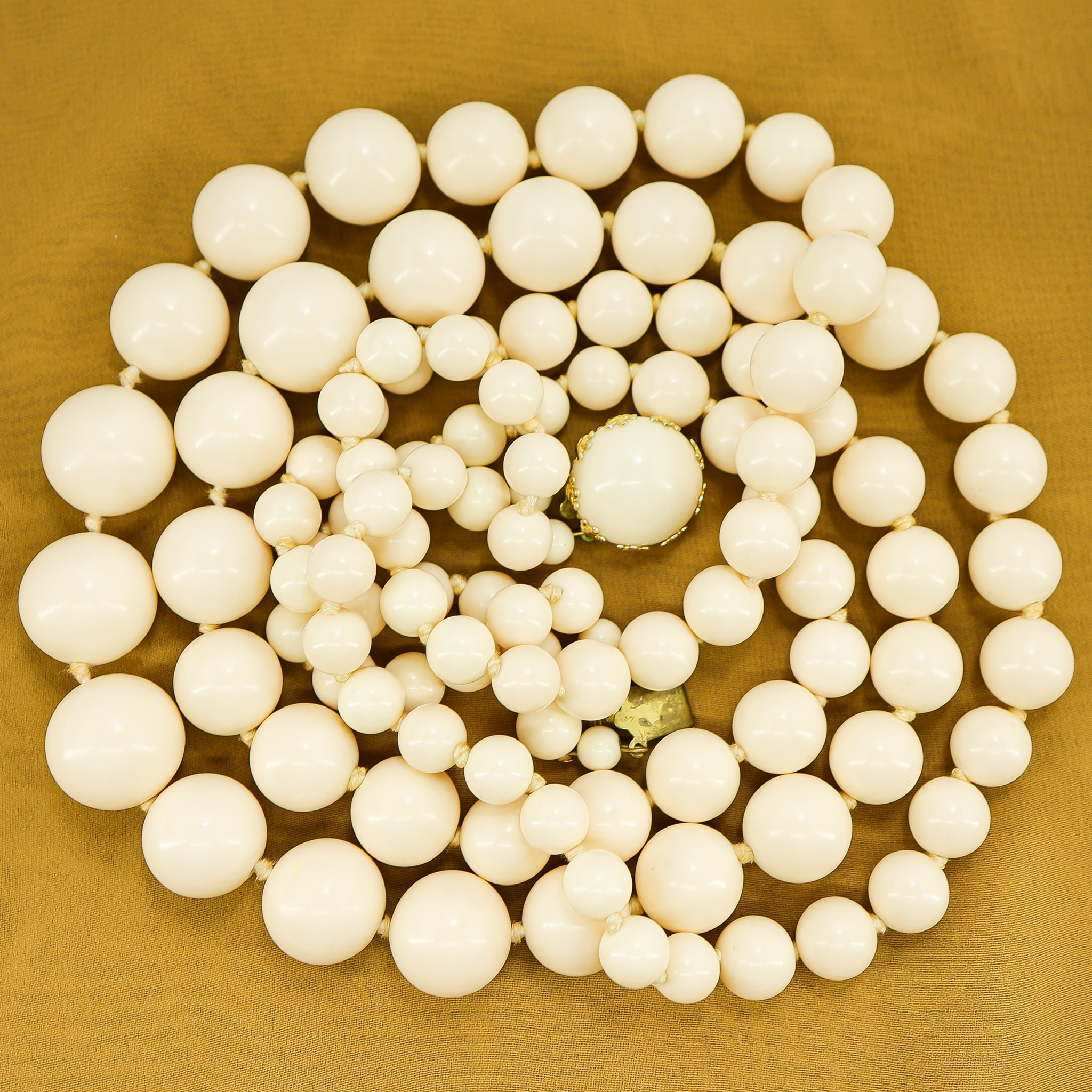 Vintage West Germany Acetate Bead Necklace - 2Strand - Statement image 6