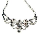 Vintage MCM Blue Rhinestone Choker In Silver Tone – Collectible vintage item