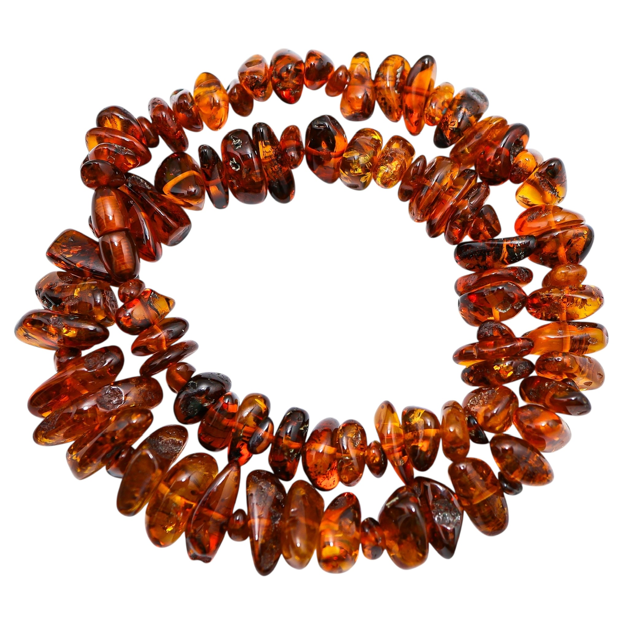 Vintage Baltic Amber Nugget Bead Necklace 83g 25” - Boho image 1