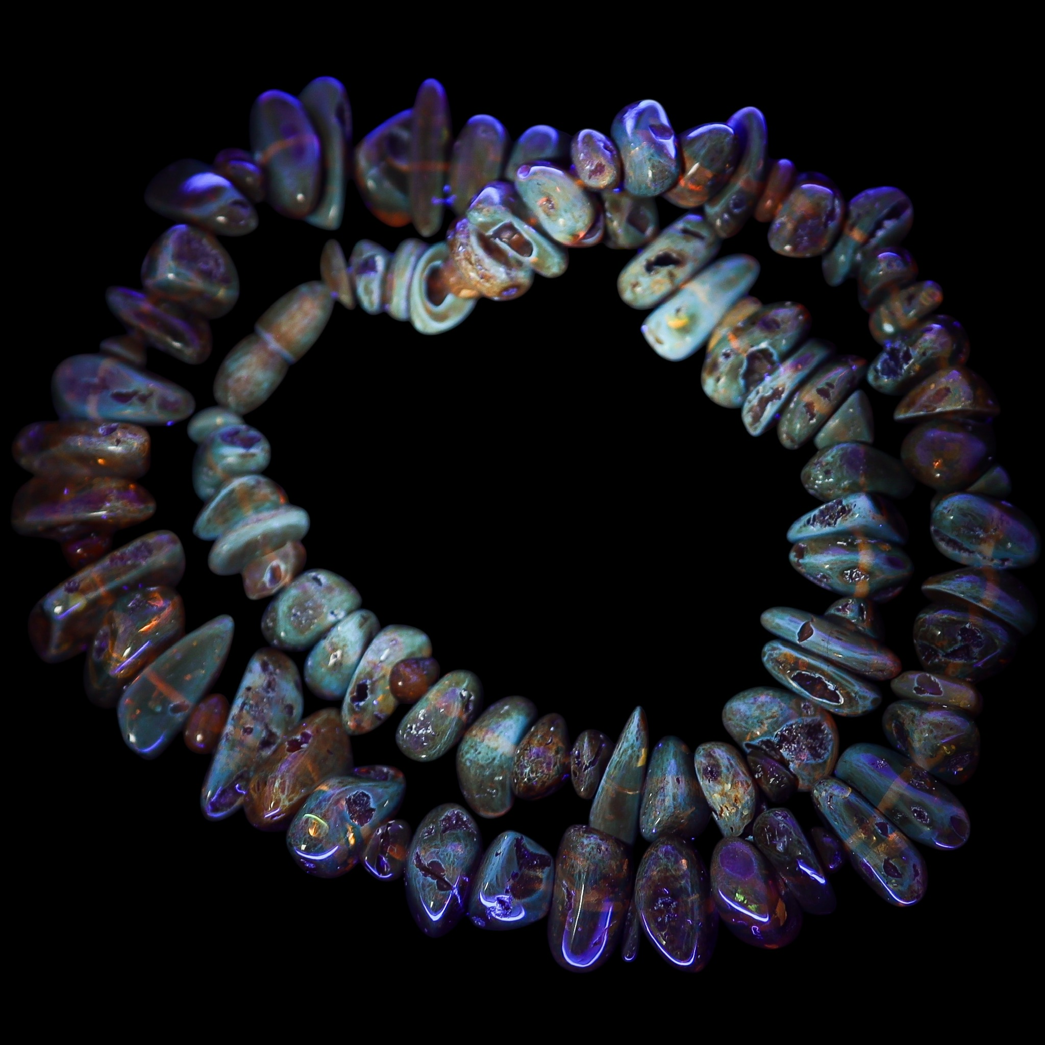 Vintage Baltic Amber Nugget Bead Necklace 83g 25” - Boho image 3