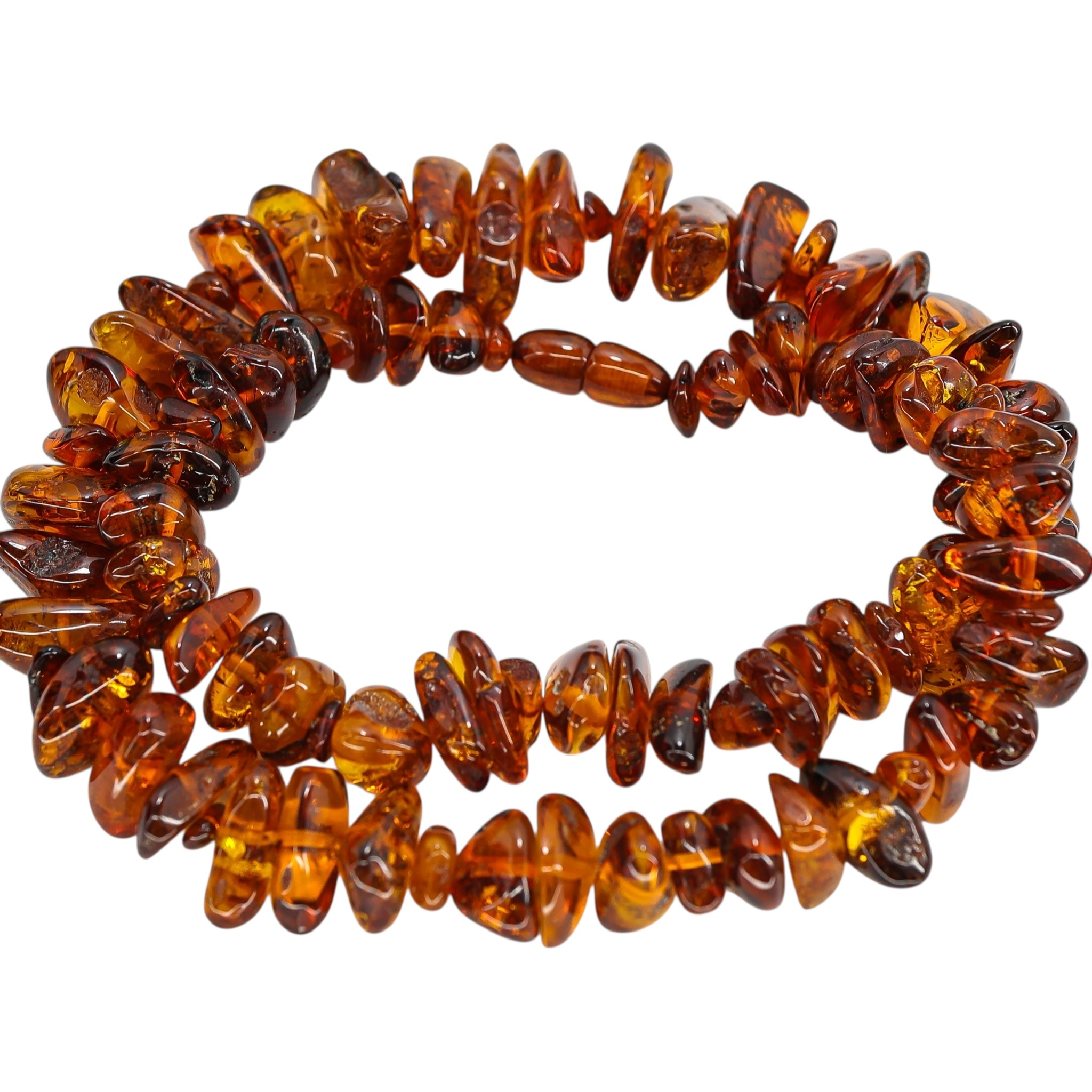 Vintage Baltic Amber Nugget Bead Necklace 83g 25” - Boho image 4
