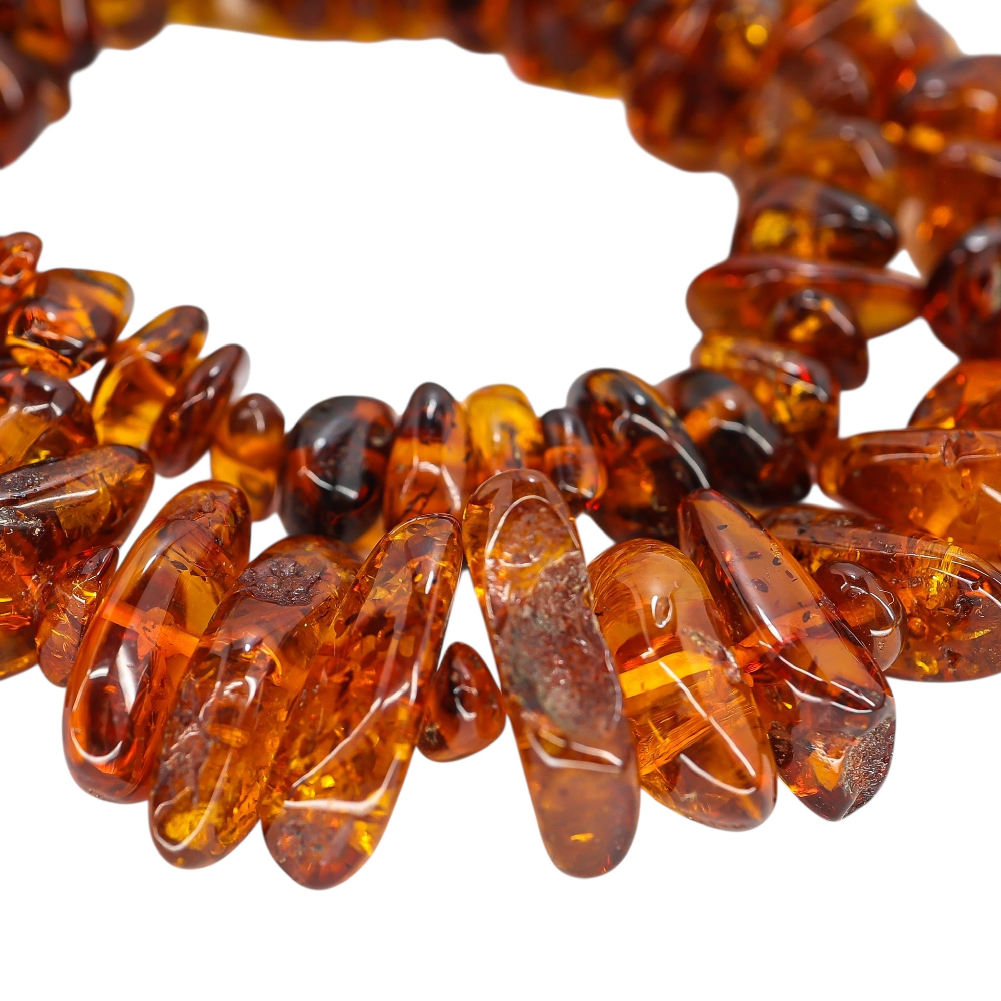 Vintage Baltic Amber Nugget Bead Necklace 83g 25” - Boho image 5