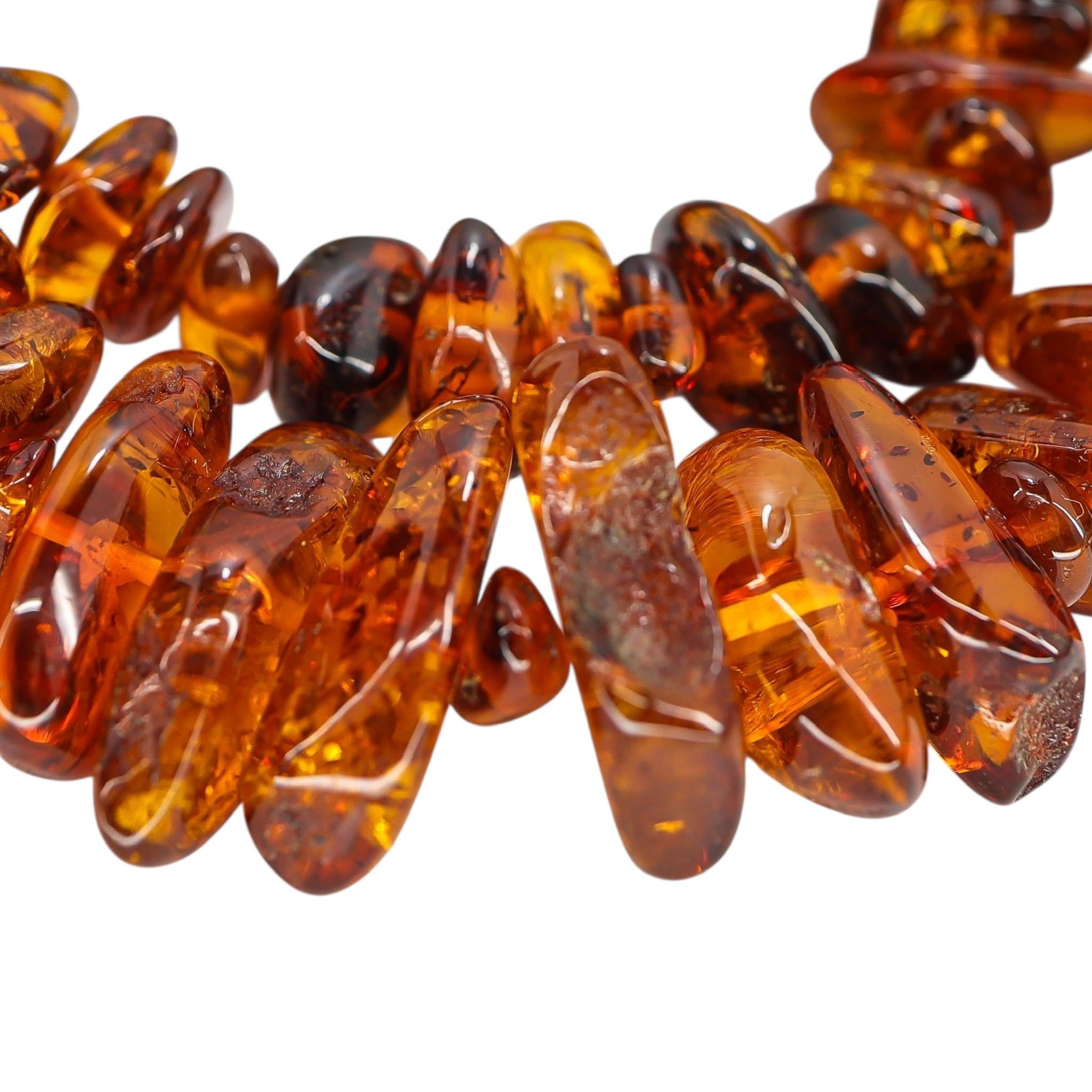 Vintage Baltic Amber Nugget Bead Necklace 83g 25” - Boho image 6