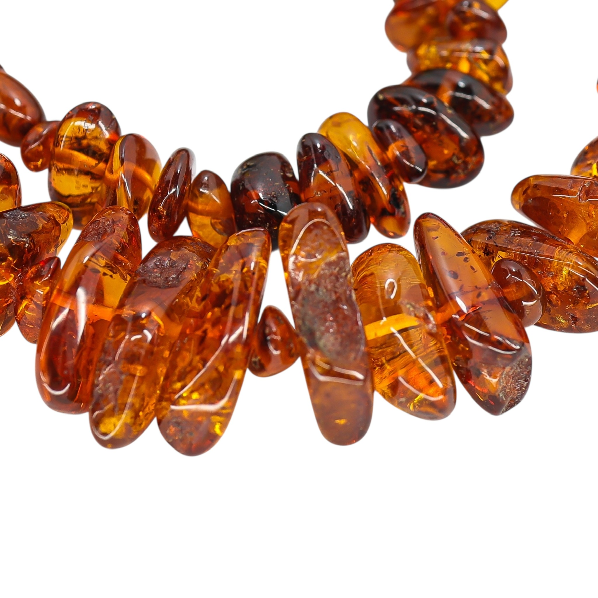 Vintage Baltic Amber Nugget Bead Necklace 83g 25” - Boho image 8
