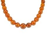 Vintage MCM MOD Camphor Resin Bead Necklace Faux Amber 17” – Rare collectible vintage item 