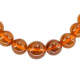 Vintage MCM MOD Camphor Resin Bead Necklace Faux Amber 17” – Rare collectible vintage item 