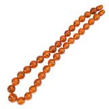 Vintage MCM MOD Camphor Resin Bead Necklace Faux Amber 17” – Rare collectible vintage item 