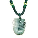 Natural Jade Jadeite Carved Dragon Vessel Pendant Necklace – OOAK - Unique one of a kind artisan item