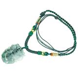 Natural Jade Jadeite Carved Dragon Vessel Pendant Necklace – OOAK - Unique one of a kind artisan item