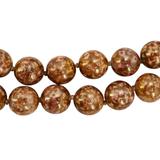 Cloisonne &  Czech Luster Glass Bead Necklace In Soft Natural And Gold Tone Colors - 22” – OOAK - Unique one of a kind item handmade by A World Of Things made using recycled materials 