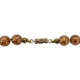 Cloisonne &  Czech Luster Glass Bead Necklace In Soft Natural And Gold Tone Colors - 22” – OOAK - Unique one of a kind item handmade by A World Of Things made using recycled materials 