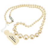 Art Deco 1920-40s Faux Pearl Necklace Glass Pearls Made in Czechoslovakia Graduated Strand – Rare collectible vintage item 