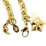 Vintage Kirks Folly Textured Ornate Chain 15” Celestial Charms Near Clasp – Collectible vintage designer item