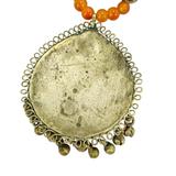 Maximalist Boho Kuchi-Style Pendant Necklace Sardonyx & Green Ceramic Beads – OOAK - Unique one of a kind item handmade by A World Of Things made using recycled materials 