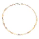 Vintage LANG Austria Multicolor Pearl Necklace with 925 Silver Magnetic Clasp – Collectible vintage item