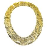 Egyptian Revival Gold Tone Collar Necklace - Design Attributed To Les Bernard – Collectible vintage item