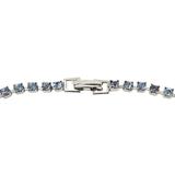 Vintage Light Blue Rhinestone Necklace Leaf Y Drop 16" – Vintage item
