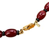 Vintage Monet Runway Chunky Bold Statement Red Lucite Bead Necklace 29" – Collectible vintage designer item