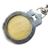 Artisan Modernist Sterling Silver Mother Of Pearl Necklace – Studio made / small batch item  - Estate find