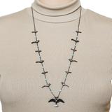 Vintage Southwestern Sterling Silver Fetish Birds Necklace Lost Wax Cast Birds – OOAK - Unique one of a kind artisan item