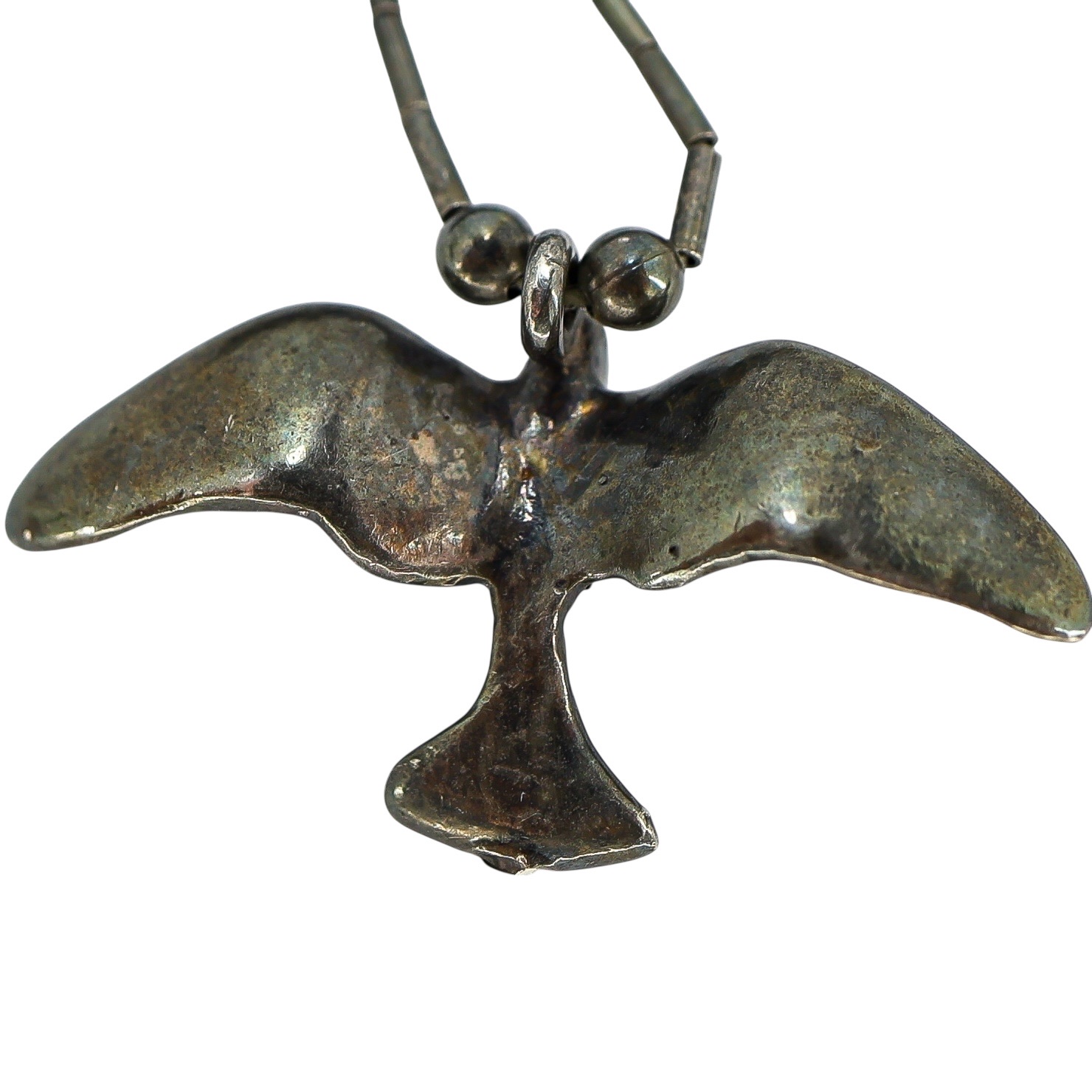 Vintage Southwestern Sterling Silver Lost Wax Cast Handcrafted Fetish Birds Necklace image 7