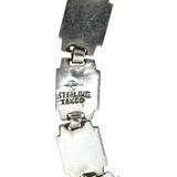 Vintage Taxco Sterling Silver Abalone Inlay Choker Necklace – 15” - Razor Blade Links – Collectible vintage item