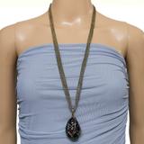 Trifari Renaissance Stained Glass Drop Necklace Multi-Chain – Collectible vintage designer item