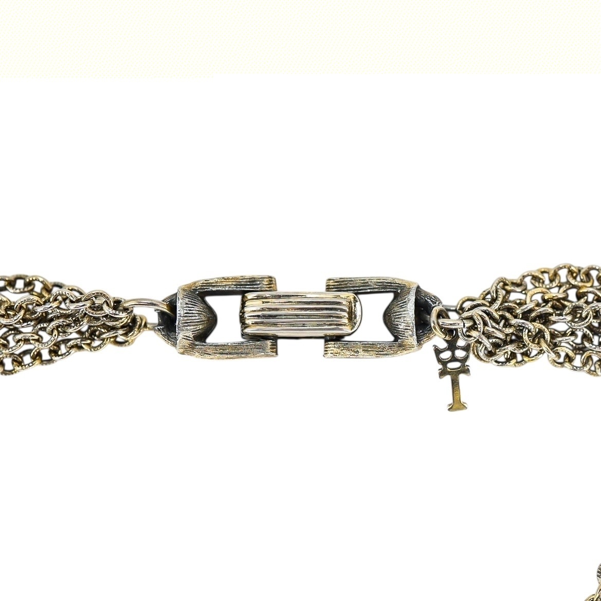 Trifari Renaissance Stained Glass Drop Necklace Multi-Chain image 11