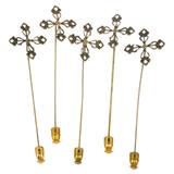Lot Set of 5 Matching Mid Century Hat Pins - Filigree Cross Motif – Collectible vintage item