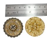 Lot of 7 Vintage Scarf Clips Gold Tone Leaf Filigree Sunburst Art Deco Styles – Collectible vintage item