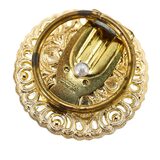 Lot of 7 Vintage Scarf Clips Gold Tone Leaf Filigree Sunburst Art Deco Styles – Collectible vintage item