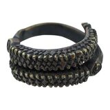 Vintage Tuareg Berber Snake Ring Size 7 Handcrafted Saharan Tribal Ethnographic 9g – Ethnographic collectible - Africa 