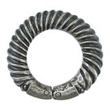 Large Heavy Tuareg Berber Coiled Torsade Ring Size 13 43g Saharan Tribal Ethnographic – Ethnographic collectible - Africa 