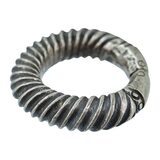 Large Heavy Tuareg Berber Coiled Torsade Ring Size 13 43g Saharan Tribal Ethnographic – Ethnographic collectible - Africa 