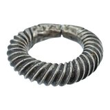Large Heavy Tuareg Berber Coiled Torsade Ring Size 13 43g Saharan Tribal Ethnographic – Ethnographic collectible - Africa 