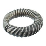 Large Heavy Tuareg Berber Coiled Torsade Ring Size 13 43g Saharan Tribal Ethnographic – Ethnographic collectible - Africa 