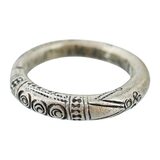 Vintage Tuareg Berber Open Ring Size 12.5 Hand Engraved Band Saharan Tribal Ethnographic 13g – Ethnographic collectible - Africa 