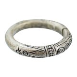 Vintage Tuareg Berber Open Ring Size 12.5 Hand Engraved Band Saharan Tribal Ethnographic 13g – Ethnographic collectible - Africa 