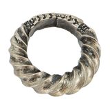 West African Tuareg Torque Amulet Ring Ethnographic Silver Alloy Size 7 16g – Ethnographic collectible - Africa 