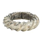 West African Tuareg Torque Amulet Ring Ethnographic Silver Alloy Size 7 16g – Ethnographic collectible - Africa 