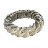 West African Tuareg Torque Amulet Ring Ethnographic Silver Alloy Size 7 16g – Ethnographic collectible - Africa 