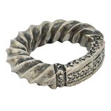 West African Tuareg Torque Amulet Ring Ethnographic Silver Alloy Size 7 16g – Ethnographic collectible - Africa 