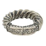 West African Tuareg Torque Amulet Ring Ethnographic Silver Alloy Size 7 16g – Ethnographic collectible - Africa 