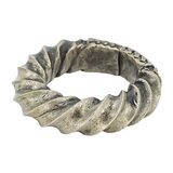 West African Tuareg Torque Amulet Ring Ethnographic Silver Alloy Size 7 16g – Ethnographic collectible - Africa 