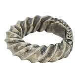 West African Tuareg Torque Amulet Ring Ethnographic Silver Alloy Size 7 16g – Ethnographic collectible - Africa 
